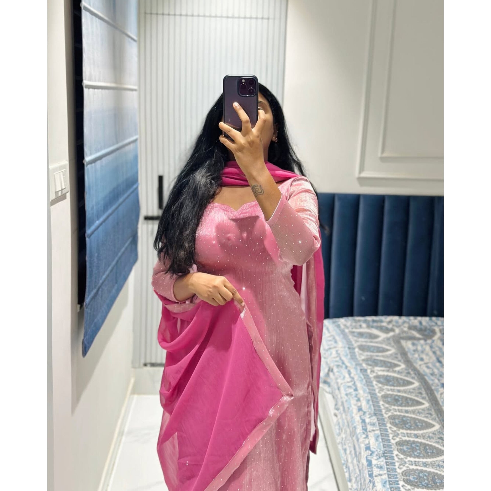 Premium Viscose Tissue Kurti Set