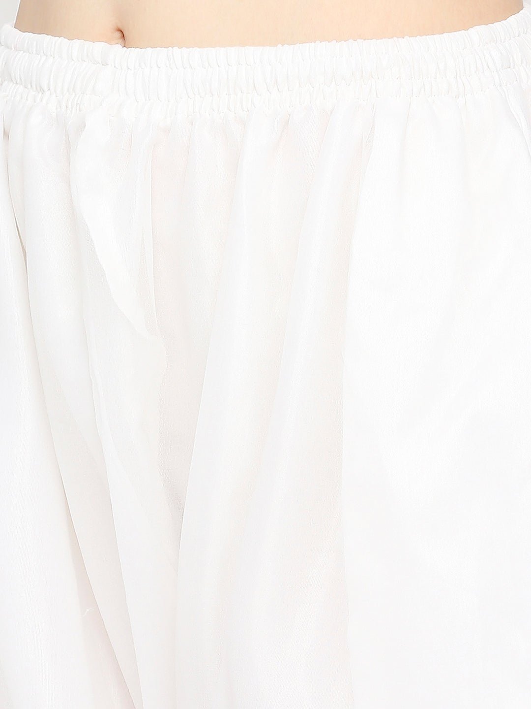 Hand Embroidered Lucknow Chikankari Long Kurta Set and matching Slip