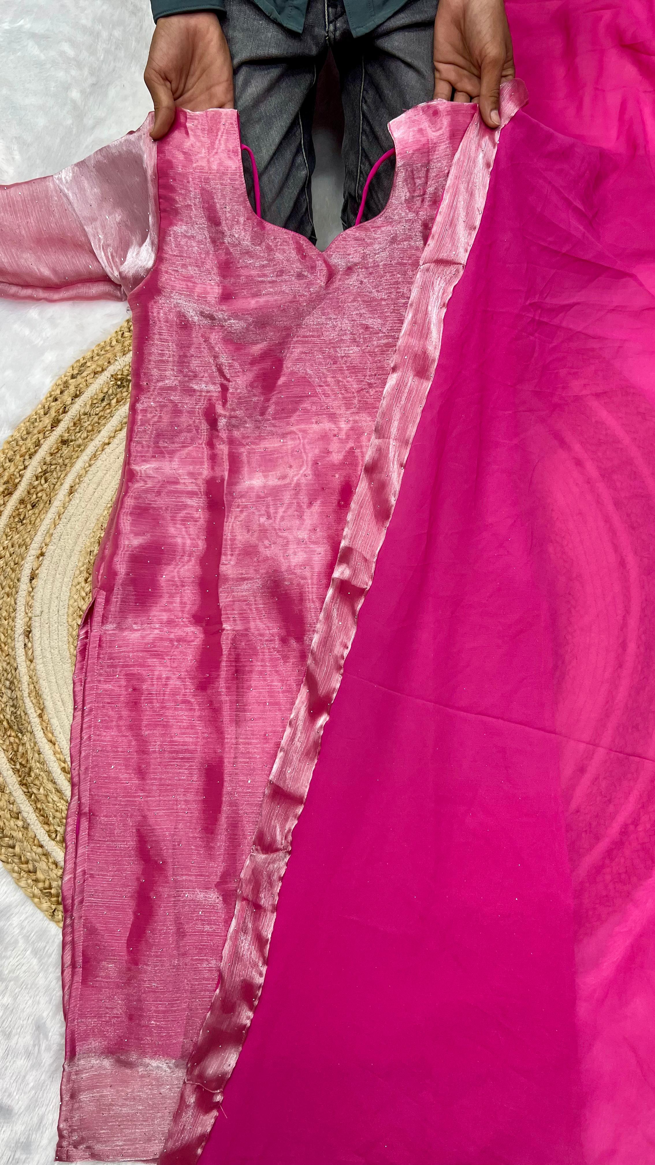 Elegant Burberry Kurti Set