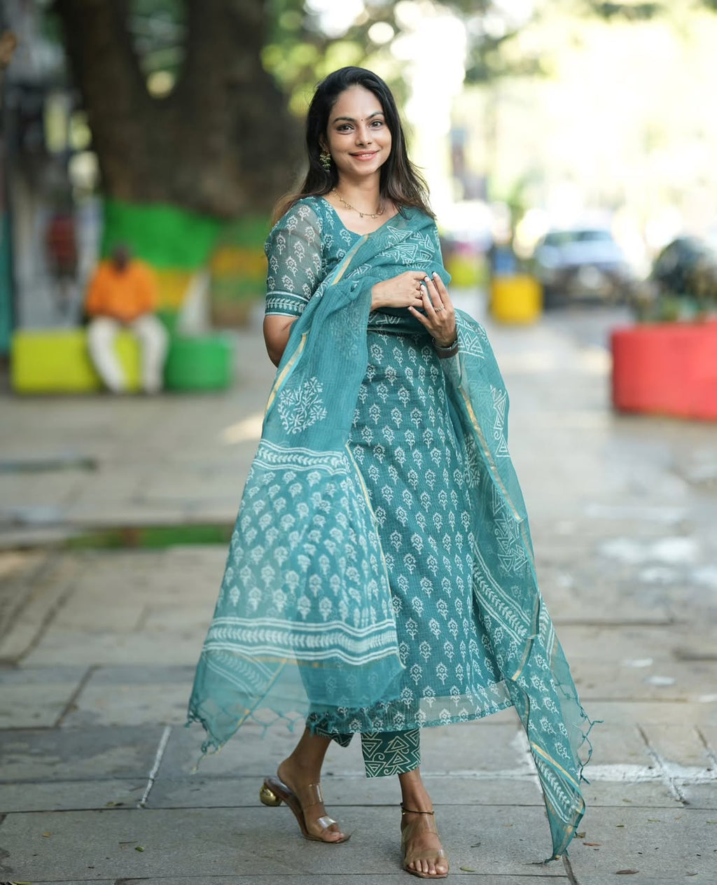 Premium Kota Floral Set