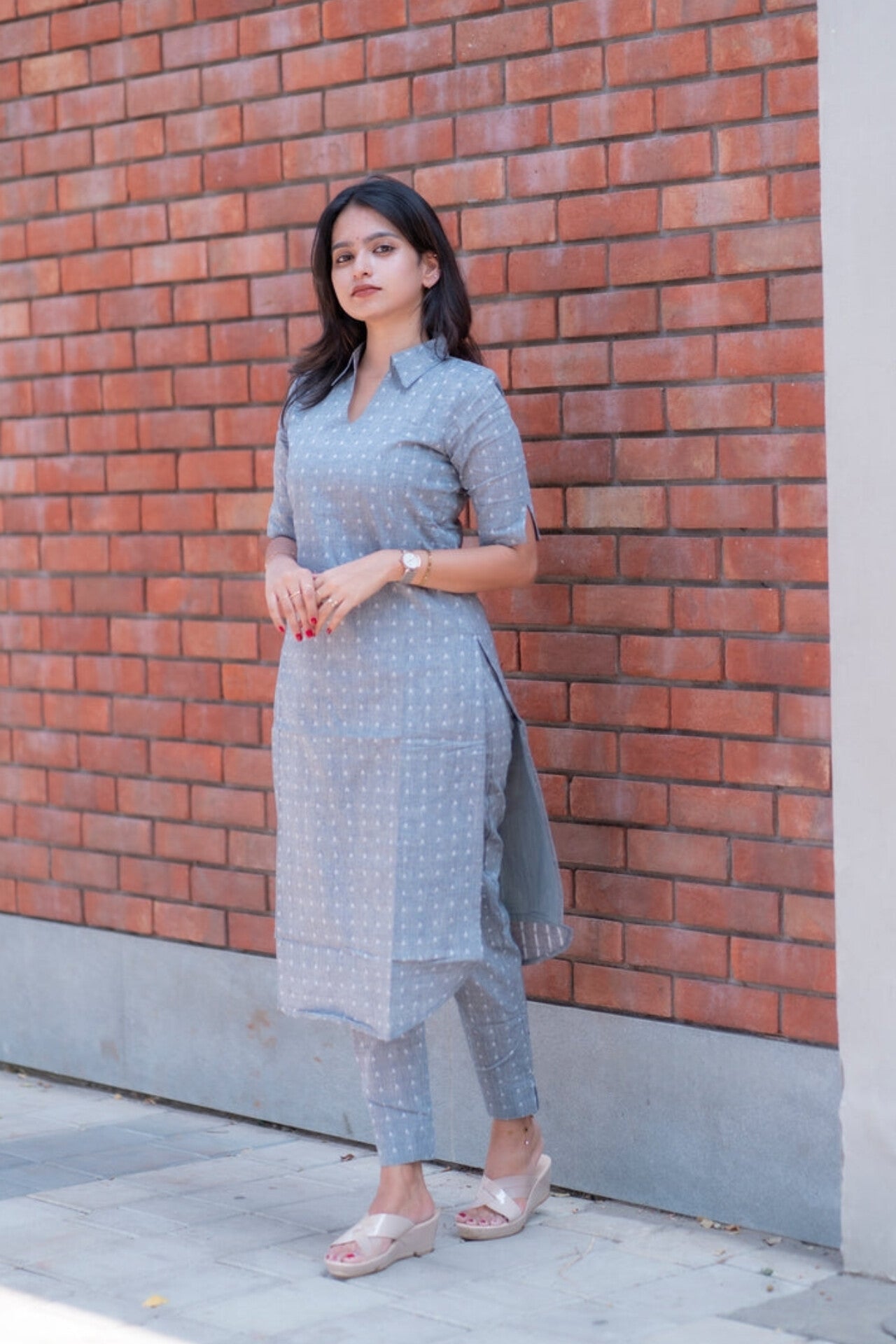 Cupid's Arrow Print Kurti With Pant Set